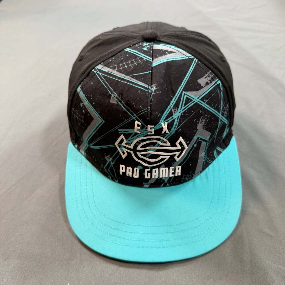 ESX360 Esports Pro-Gamer Youth Hat Adjustable Snapback Black Teal